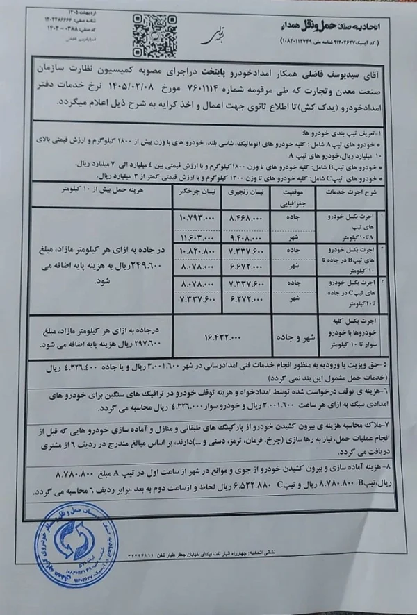 امداد خودرو همدان